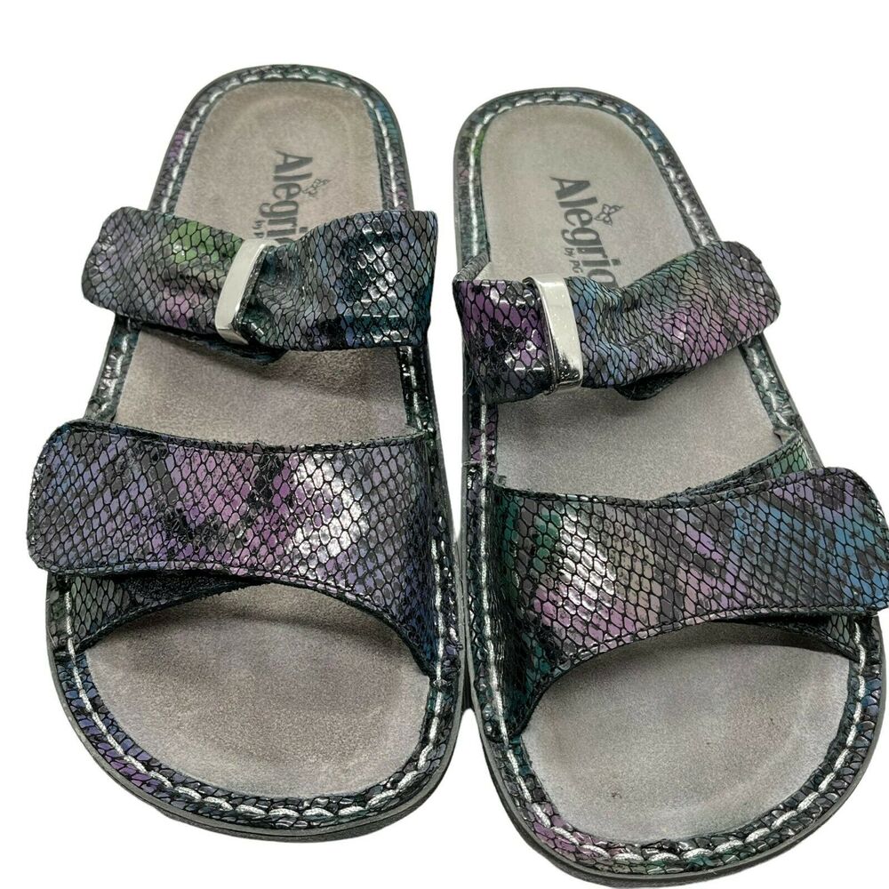Alegria Slide Sandals Womens Karmen Kar-726 Purple Double Strap US 8/8.5 EUR 38
